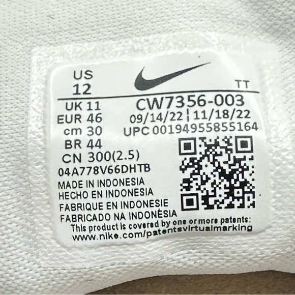 Men Nike Pegasus 38 Road Running Shoes Black/White/Blue/Silver CW7356-003 Sz 12 - Picture 11 of 12